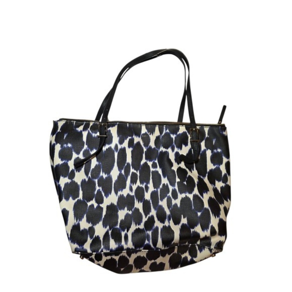 Kate Spade Kitt Spotted Leopard Tote Bag Designer Style Everyday Carryall Bag